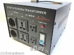 Step Up Down Simran 5000 Watt Voltage Converter Transformer 110 220 Volt 5000W