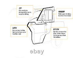 SuperATV Heavy Duty Convertible Cab Enclosure Doors for Polaris Ranger XP 1000