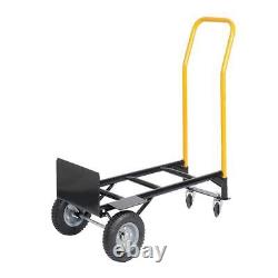 Tidoin Platform Cart 330-lbs-Cap Heavy-Duty Convertible 4-Wheel Handle Metal