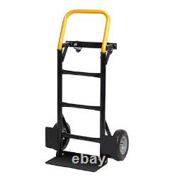 Tidoin Platform Cart 330-lbs-Cap Heavy-Duty Convertible 4-Wheel Handle Metal