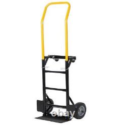 Tidoin Platform Cart 330-lbs-Cap Heavy-Duty Convertible 4-Wheel Handle Metal