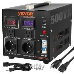 VEVOR Voltage Converter Transformer, 500W, Heavy Duty Step Up/Down Transformer