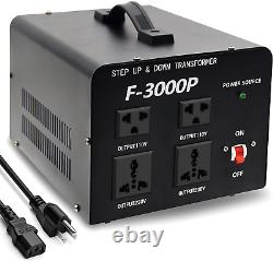 Yinleader Power Converter 3000W Step Up/Down AC 110V/120V/220V/240V Heavy Duty