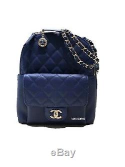 $sale! Chanel Blue Caviar CC Day Backpack Gold Hw Medium New Travel Classic Bnib