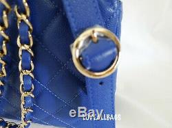 $sale! Chanel Blue Caviar CC Day Backpack Gold Hw Medium New Travel Classic Bnib