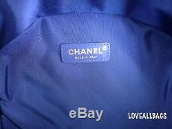 $sale! Chanel Blue Caviar CC Day Backpack Gold Hw Medium New Travel Classic Bnib