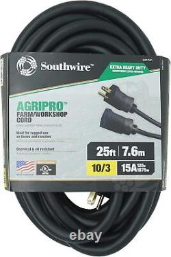 AgriPro Southwire 64817501 Câble SJTOW 10/3 Pieds Extra Robuste, Noir