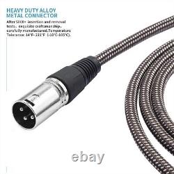 Câble de microphone XLR robuste de 6 pieds, pack de 10, tressé, performance sonore HI-FI