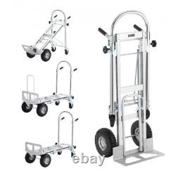 Chariot Utilitaire en Aluminium Convertible 4 en 1 Haute Résistance 1000 lbs
