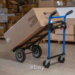 Chariot à main 4 en 1 à changement rapide avec roue en caoutchouc solide de 10 pouces, robuste