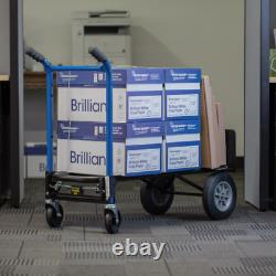 Chariot à main 4 en 1 à changement rapide avec roue en caoutchouc solide de 10 pouces, robuste