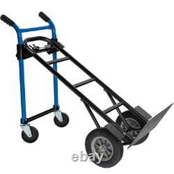 Chariot à main 4 en 1 à changement rapide avec roue en caoutchouc solide de 10 pouces, robuste