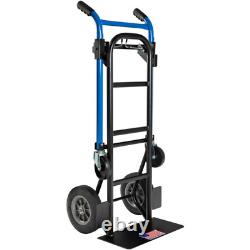 Chariot à main 4 en 1 à changement rapide avec roue en caoutchouc solide de 10 pouces, robuste