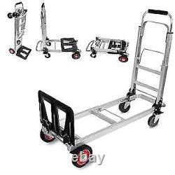 Chariot à main en aluminium 3 en 1 convertible, robuste et polyvalent