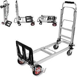 Chariot à main en aluminium 3 en 1 convertible, robuste et polyvalent