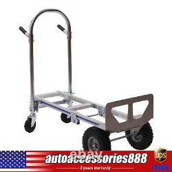 Chariot à main en aluminium avec poignée, chariot pliable convertible robuste 770 lbs