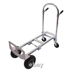 Chariot à main en aluminium avec poignée, chariot pliable convertible robuste 770 lbs