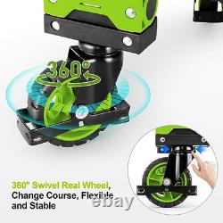 Chariot pliant 330LB, capacité lourde, combinaison de quatre roues et