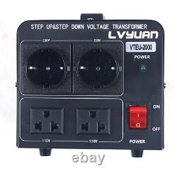 Convertisseur Transformateur de Tension 230V-110V 110V-230V 2000 W Haute Capacité