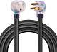 Cordon De Rallonge De Soudeuse Miady 25ft 50amp, Industriel Noir Robuste De Calibre 8