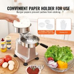 Distributeur de galettes commercial avec 3 moules convertibles de 4, 5 et 6 pouces en acier inoxydable robuste