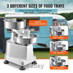 Distributeur de galettes commercial avec 3 moules convertibles de 4, 5 et 6 pouces en acier inoxydable robuste