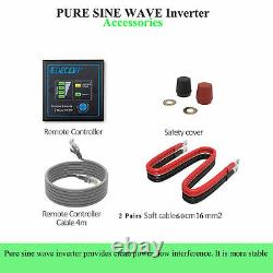 Edecoa Pure Sine Wave Power Inverter 12v À 240v 3500w Convertisseur LCD Lourd