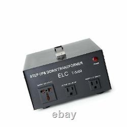 Elc T-5000 Transformateur De Convertisseur De Tension De 5000 Watt Étape Vers Le Haut/down 110v/220v