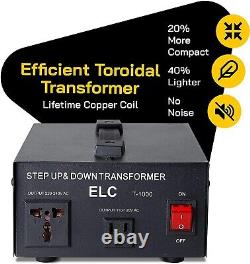 Elc T Series 1000+ Watt Convertisseur De Tension Transformateur Étape Vers Le Haut/down 110v T