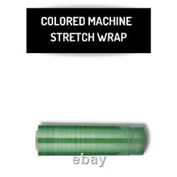 Film rétractable teinté vert pour machine d'emballage étirable, 20 x 5000' 63 Gauge 2 Rouleaux
