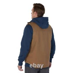 Gilet Milwaukee 48 3X-Large pour homme en sherpa épais doublé, de couleur marron (5 poches)