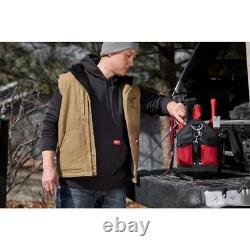 Gilet Milwaukee 48 3X-Large pour homme en sherpa épais doublé, de couleur marron (5 poches)