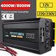 Inverseur De Puissance Lcd 8000w 4000w Haute Capacité Onde Sinusoïdale Pure 12v à 230v