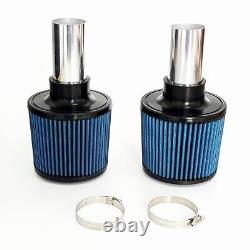 Kit d'admission de filtre à air double cône à haut débit pour BMW N54 135i 335i 535i Z4 3.0L Bleu