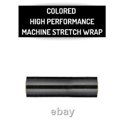 Machine Cast Étirer à la Main Wrap 20x5000' 63 Jauge 2 Rouleaux Film Rétractable Noir Foncé