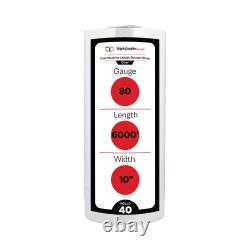 Machine Film étirable pour palette en plastique Transparent 10x6000' (80 Ga) 40 Rouleaux