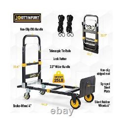 Nouveau chariot diable convertible 3-en-1, chariot à main robuste