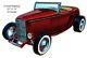Panneau Publicitaire En Métal Robuste Fabriqué Aux États-unis : Ford Highboy Hot Rod Convertible 1932