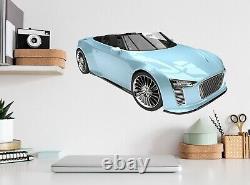 Papier peint mural avec des autocollants de voiture convertible 3D Charm N260 Zoe