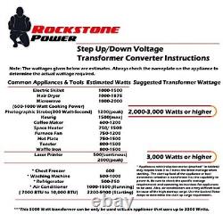 Pouvoir Rockstone Convertisseur De Tension De 5000 Watt Transformateur De Poids Lourds Déploiement /