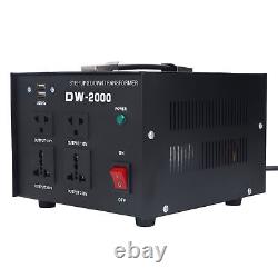 (Prise UK) Convertisseur de tension transformateur 2000W Step Up AC 110V vers 220V de service intensif