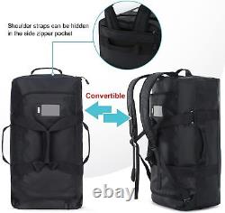 Sac à dos et sac de voyage résistant à l'eau MIER Heavy Duty Convertible 60L, noir
