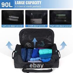 Sac à dos et sac de voyage résistant à l'eau MIER Heavy Duty Convertible 60L, noir
