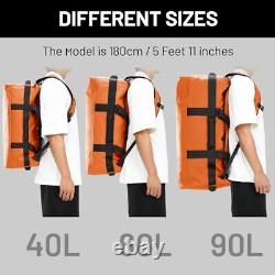 Sac à dos étanche Duffle durable convertible 40L orange