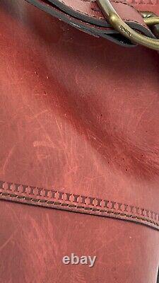 Sacoche en cuir rouge FOSSIL Vintage Revival Satchel avec bandoulière croisée et sac messager