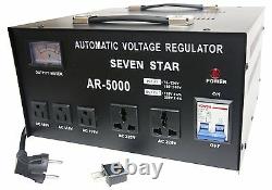 Seven Star Ar-5000 Watt Transformer Jusqu'à Abaisseur De Tension Convertisseur Stabilisateur