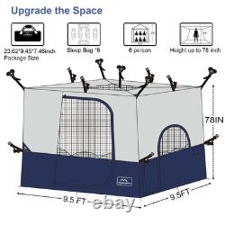 Tente intérieure de camping pour tente à auvent pop-up, se transforme en cano de 10'x10' à jambes droites