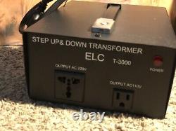 Transformateur De Convertisseur De Tension Elc T-3000 (110v/220v)