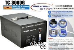 Transformateur De Convertisseur De Tension Tc-3000g De 7 Étoiles Vers Le Haut/vers Le Bas 110/120 220/240 3000w