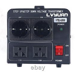 Transformateur de conversion de tension 230V-110V 110V-230V 2000 W Heavy Duty